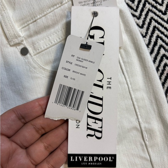 Liverpool The Gia Glider Ankle Skinny Jeans In White | Pull On Jeans | Sz 25 - Picture 3 of 7
